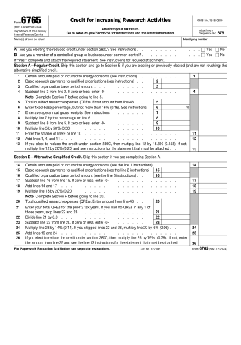 6765 - Fill out Form 6765 Online in 2025