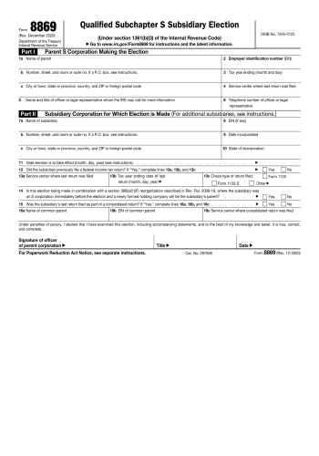 8869 - Fill out Form 8869 Online in 2025