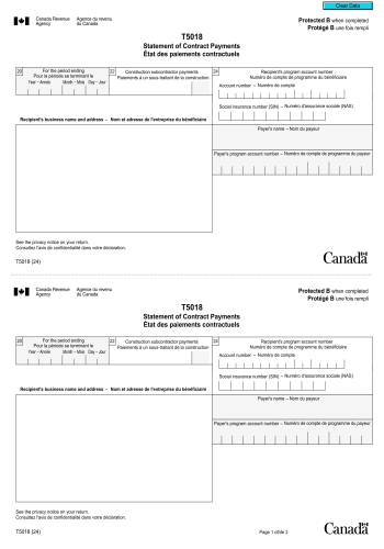 T5018 - Fill out Form T5018 Online in 2025