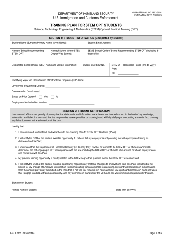 I-983 - Fill out Form I-983 Online in 2025