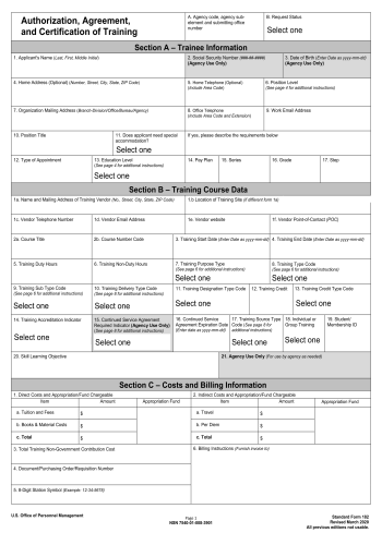 SF-182 - Fill out Form SF-182 Online in 2025