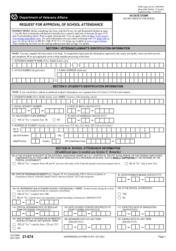 VA 21-674 - Fill out Form VA 21-674 Online in 2025