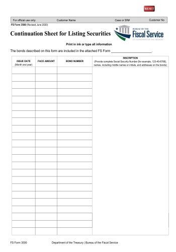 FS 3500 - FS 3500 Financial Form for 2025