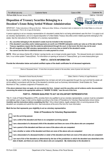 FS 5336 - FS 5336 Financial Form for 2025