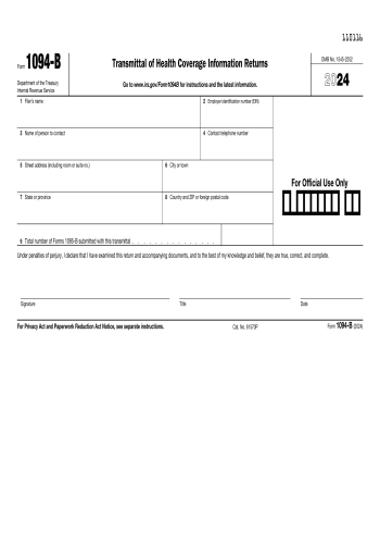 1094-B - 1094-B Healthcare Form for 2025