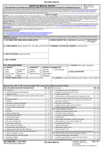 DD 2807-1 - DD 2807-1 Healthcare Form for 2025