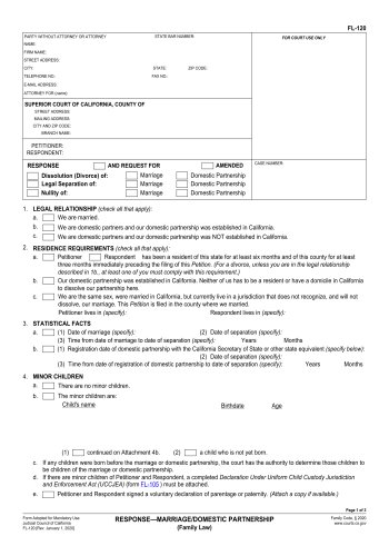 FL 120 - FL 120 Legal Form for 2025