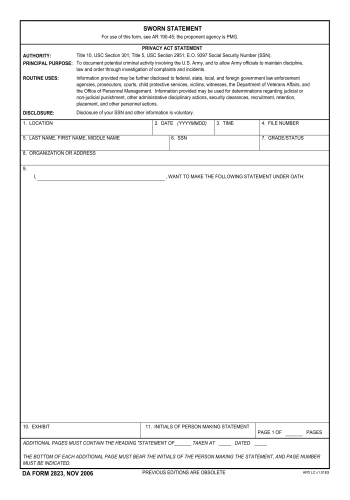 DA 2823 - Fill out DA 2823 Online in 2025
