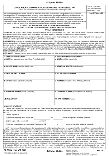 DD 2293 - Fill out DD 2293 Online in 2025