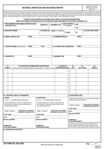 DD 250 - Fill out DD 250 Online in 2025