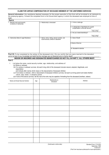 SF 1174 - Fill out SF 1174 Online in 2025