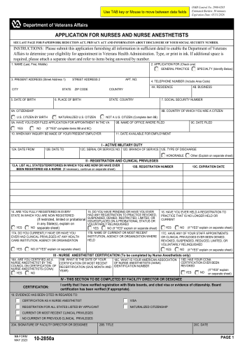VA 10-2850A - Fill out VA 10-2850A Online in 2025