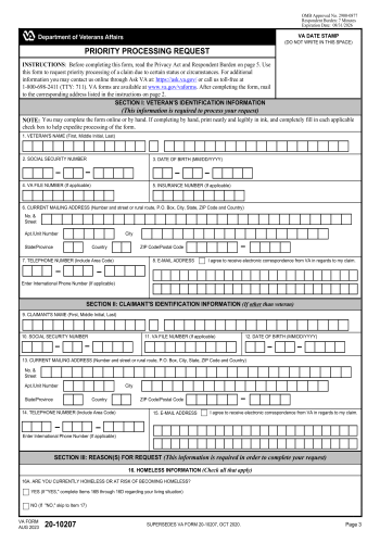 VA 20-10207 - Fill out VA 20-10207 Online in 2025