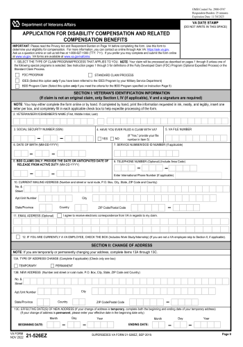 VA 21-526EZ - Fill out VA 21-526EZ Online in 2025