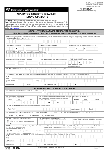VA 21-686C - Fill out VA 21-686C Online in 2025