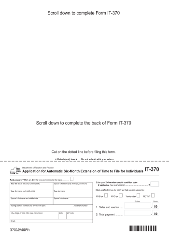 IT 370 - IT 370 Form for 2025