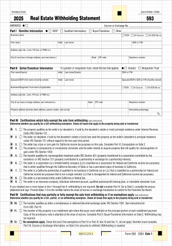 593 - 593 Form for 2025