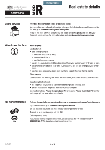 MOD R - MOD R Form for 2025