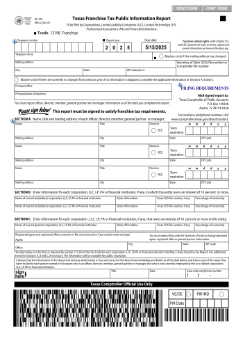 05-102 - 05-102 Tax Form for 2025