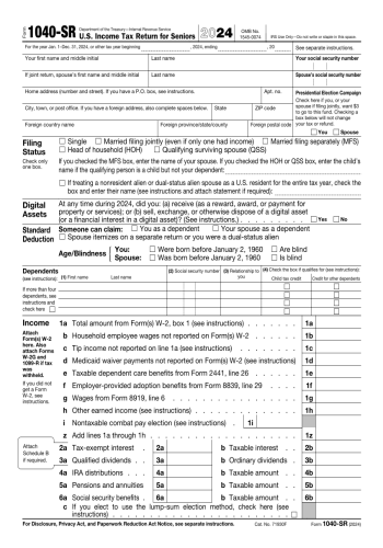 1040-SR - 1040-SR Tax Form for 2025