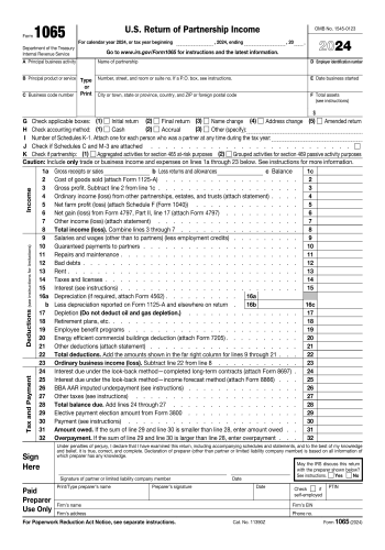 1065 - 1065 Tax Form for 2025