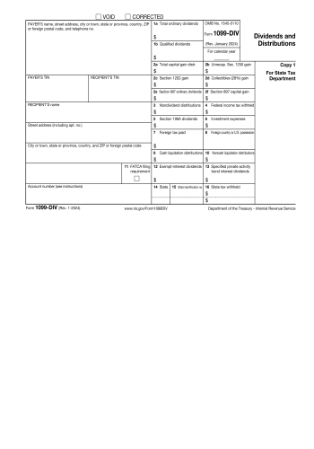 1099-DIV - 1099-DIV Tax Form for 2025