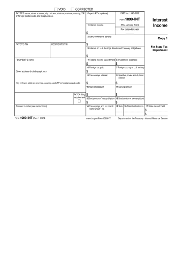 1099-INT - 1099-INT Tax Form for 2025