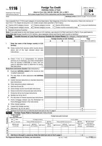 1116 - 1116 Tax Form for 2025