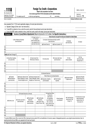 1118 - 1118 Tax Form for 2025