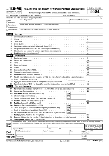 1120-POL - 1120-POL Tax Form for 2025