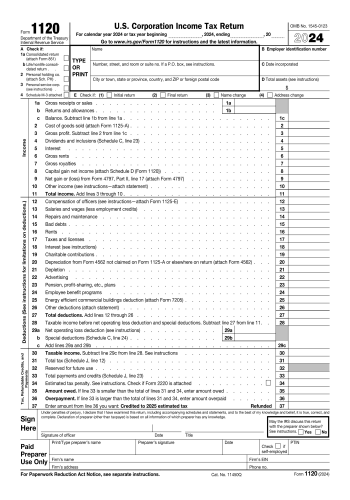 1120 - 1120 Tax Form for 2025