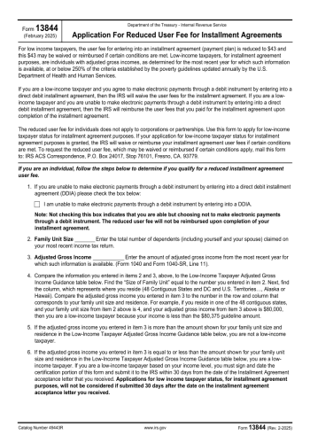 13844 - 13844 Tax Form for 2025