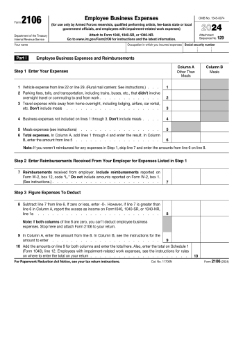 2106 - 2106 Tax Form for 2025