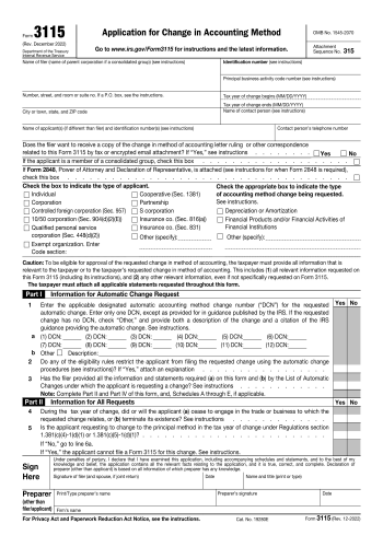 3115 - 3115 Tax Form for 2025