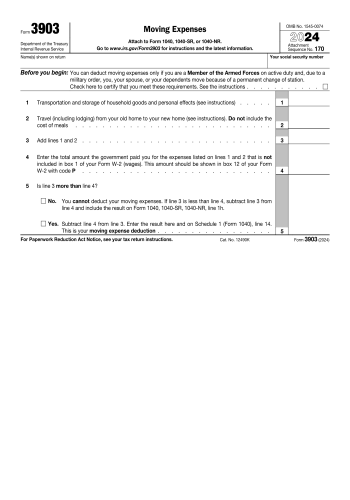 3903 - 3903 Tax Form for 2025