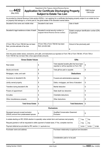 4422 - 4422 Tax Form for 2025