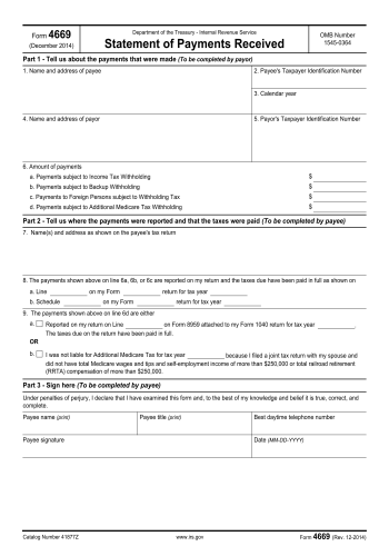 4669 - 4669 Tax Form for 2025