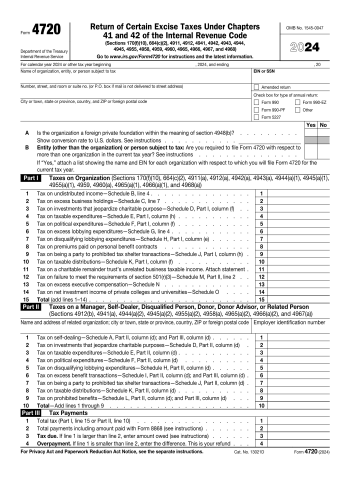 4720 - 4720 Tax Form for 2025