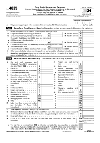 4835 - 4835 Tax Form for 2025