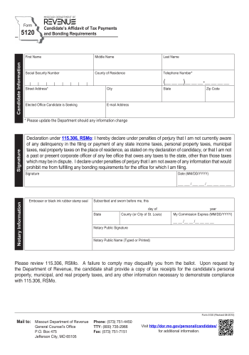 5120 - 5120 Form for 2025