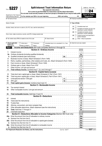5227 - 5227 Tax Form for 2025