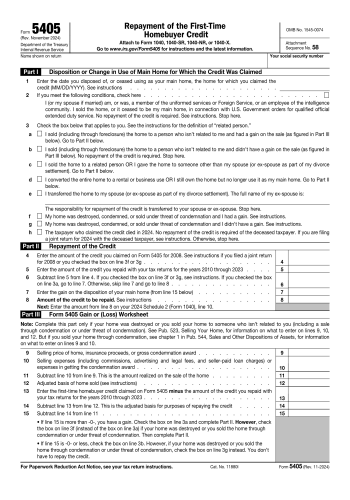 5405 - 5405 Tax Form for 2025
