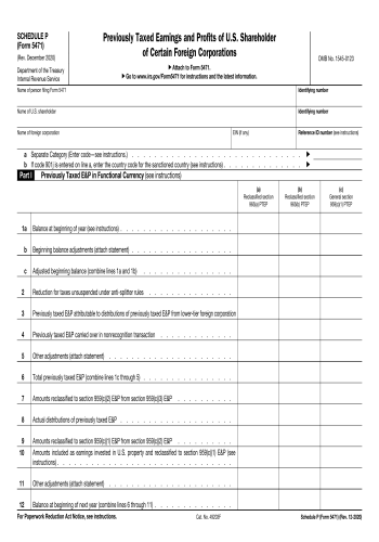5471 Schedule P - 5471 Schedule P Tax Form for 2025
