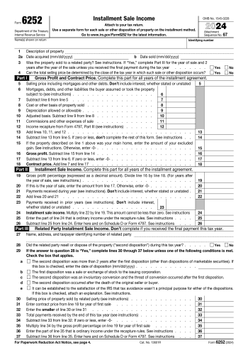 6252 - 6252 Tax Form for 2025