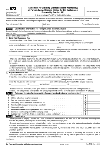 673 - 673 Tax Form for 2025