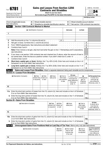 6781 - 6781 Tax Form for 2025