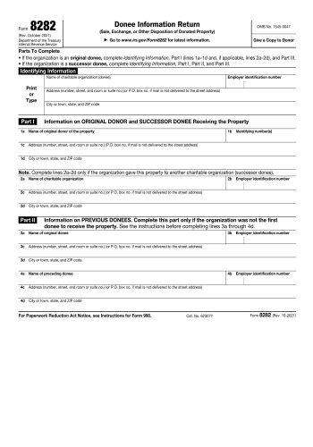 8282 - 8282 Tax Form for 2025
