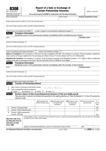 8308 - 8308 Tax Form for 2025