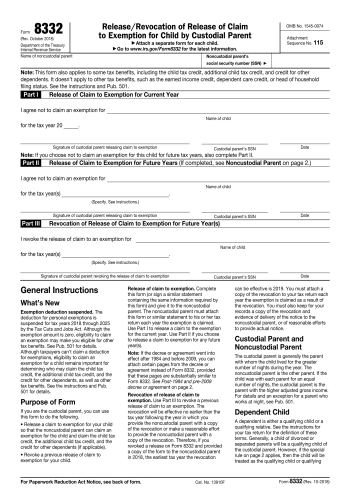 8332 - 8332 Tax Form for 2025