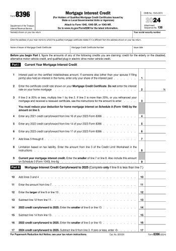 8396 - 8396 Tax Form for 2025